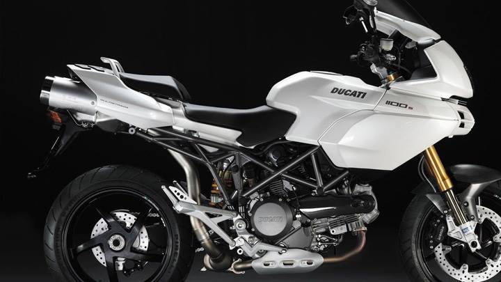 Side Pose Of Ducati Multistrada 1100S In White